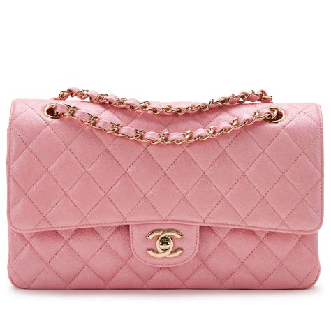 chanel classic flap medium pink python|chanel flap 2.55.